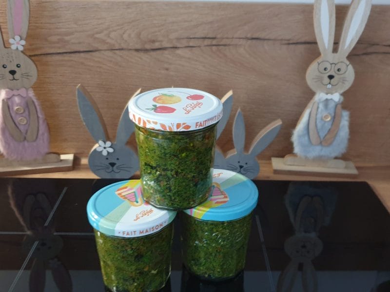 Cliquez pour zoomer ! Pesto aux tomates séchées et à l’ail des ours Thermomix par Petroni