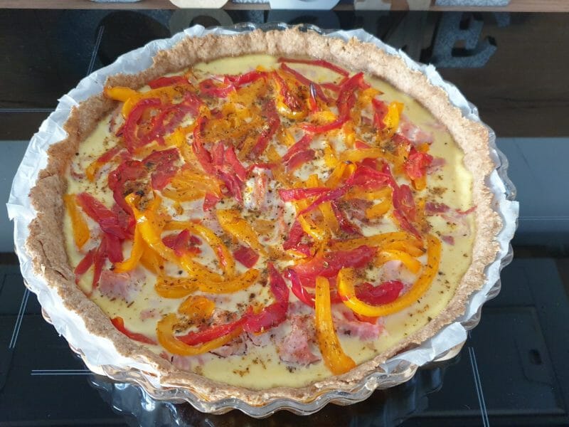 Cliquez pour zoomer ! Quiche poivrons et chorizo Thermomix par Petroni