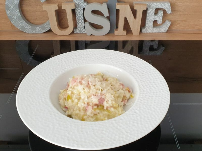 Cliquez pour zoomer ! Risotto poireaux et lardons Thermomix par Petroni