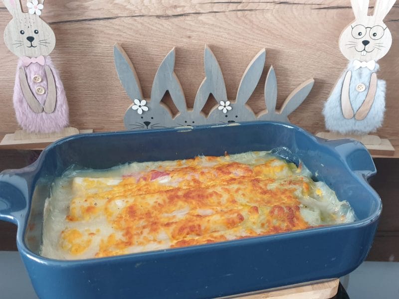 Cliquez pour zoomer ! Gratin de poireau au jambon Thermomix par Petroni
