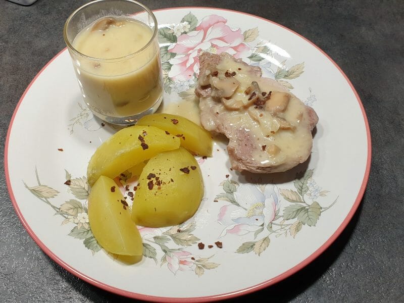 Cliquez pour zoomer ! Côtes de porc et sa sauce moutardée Thermomix par Petroni