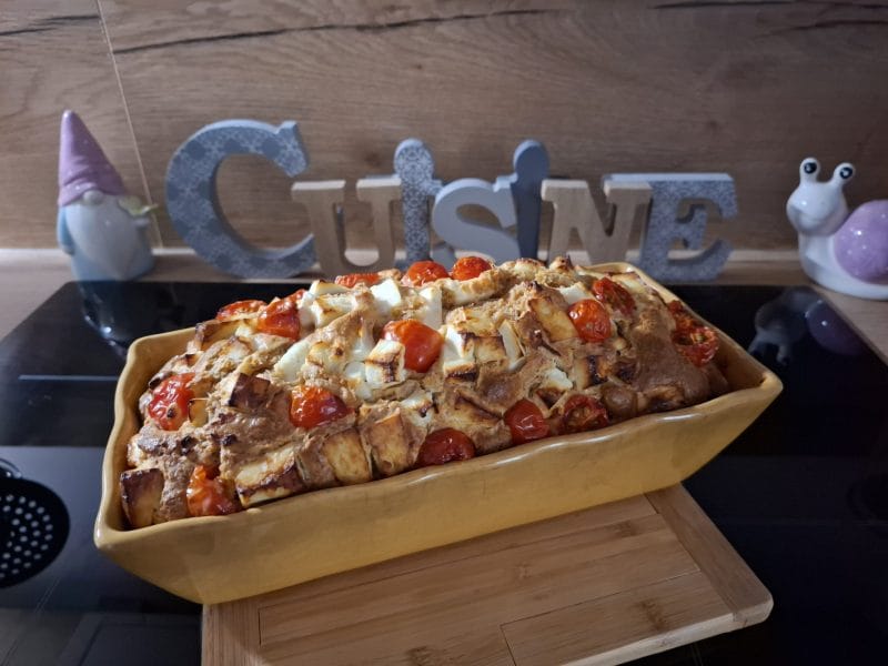 Cliquez pour zoomer ! Cake tomates mozzarella et lardons Thermomix par Petroni