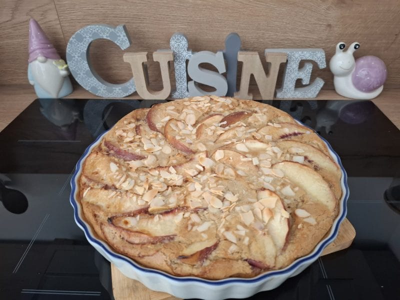 Cliquez pour zoomer ! Clafoutis aux pêches Thermomix par Petroni