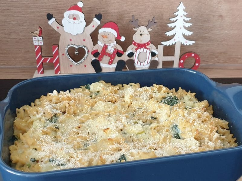 Cliquez pour zoomer ! Gratin de pâtes aux épinards et artichauts Thermomix par Petroni