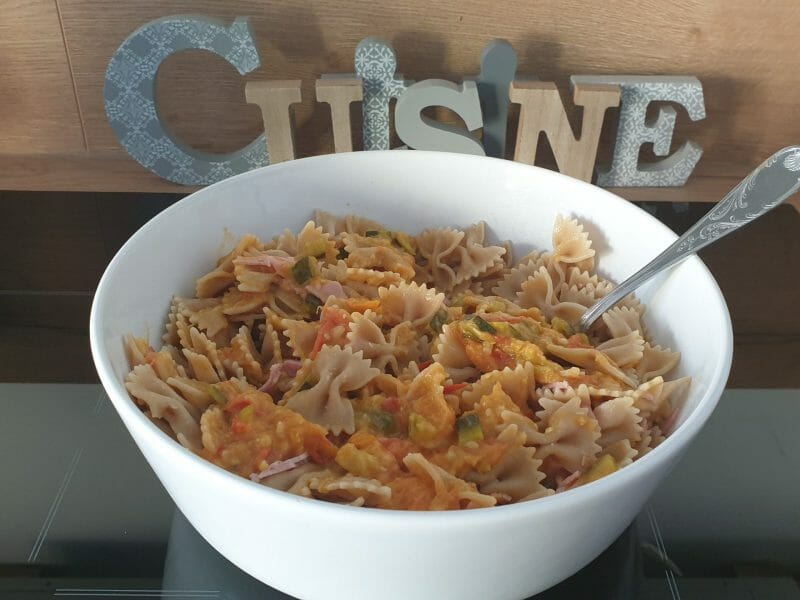 Cliquez pour zoomer ! Salade de pâtes au thon, courgettes et tomates cerises Thermomix par Petroni