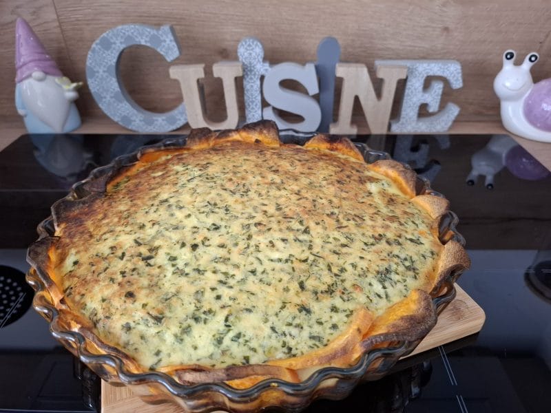 Cliquez pour zoomer ! Quiche à la patate douce, feta et jambon cru Thermomix par Petroni