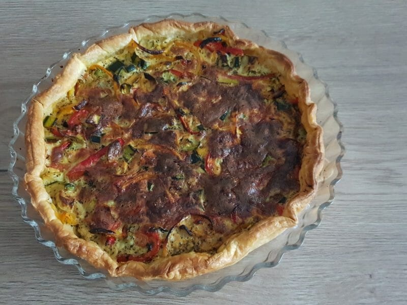 Cliquez pour zoomer ! Quiche poivrons et courgettes Thermomix par Petroni