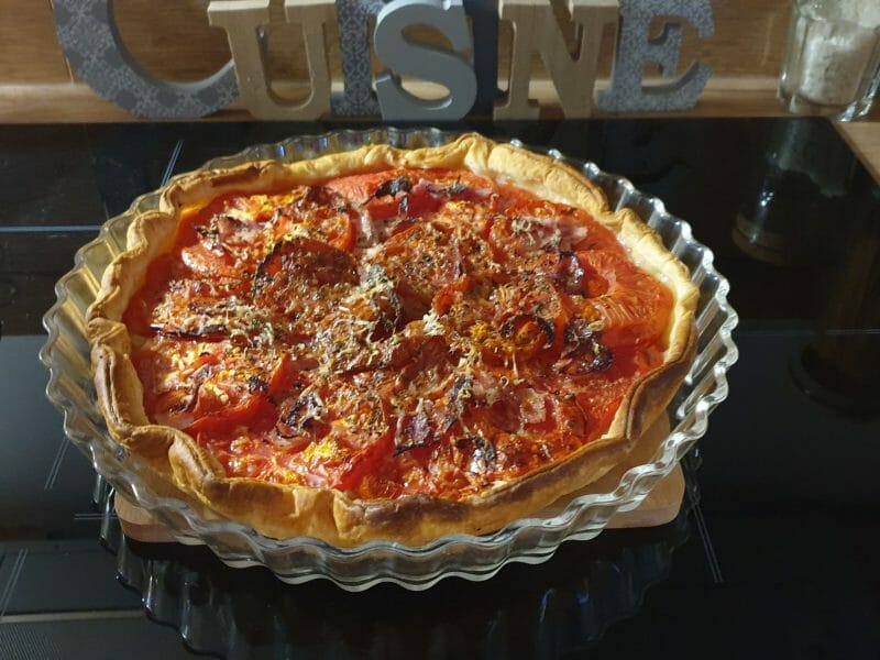 Cliquez pour zoomer ! Tarte tomates et jambon Thermomix par Petroni