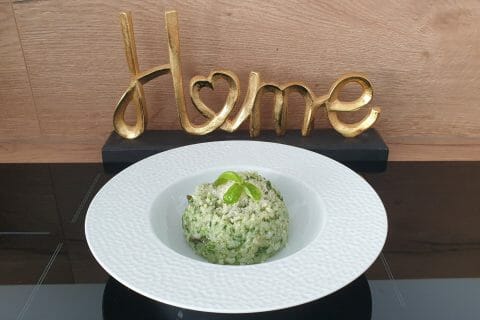Cliquez pour zoomer ! Risotto au pesto d’épinards et basilic Thermomix par Petroni