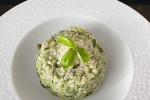 Cliquez pour zoomer ! Risotto au pesto d’épinards et basilic Thermomix par Petroni
