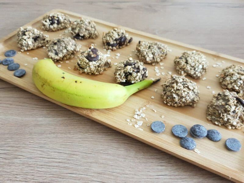 Cliquez pour zoomer ! Biscuits avoine banane et chocolat sans gluten Thermomix par Petroni