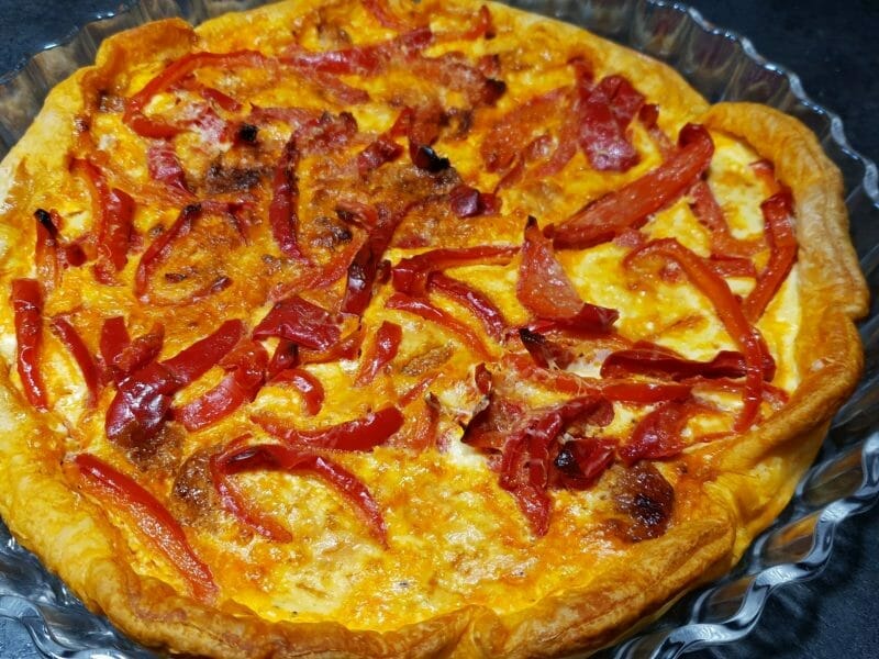 Cliquez pour zoomer ! Quiche poivrons et chorizo Thermomix par Petroni
