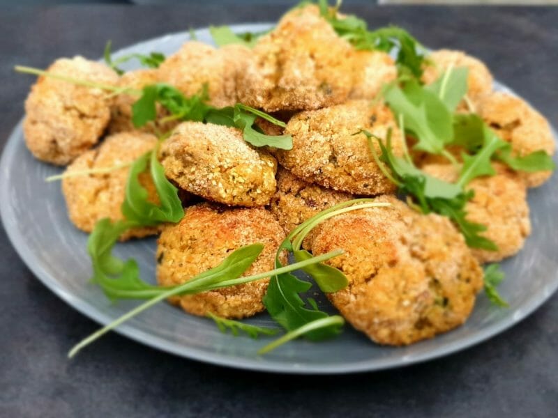Cliquez pour zoomer ! Boulettes pois chiches et courgettes Thermomix par Petroni