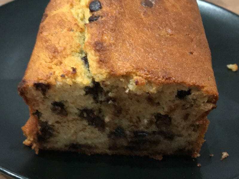 Cliquez pour zoomer ! Cake banane et pépites de chocolat Thermomix par clairette18