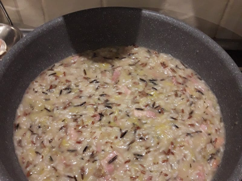 Cliquez pour zoomer ! Risotto poireaux et lardons Thermomix par alexbio