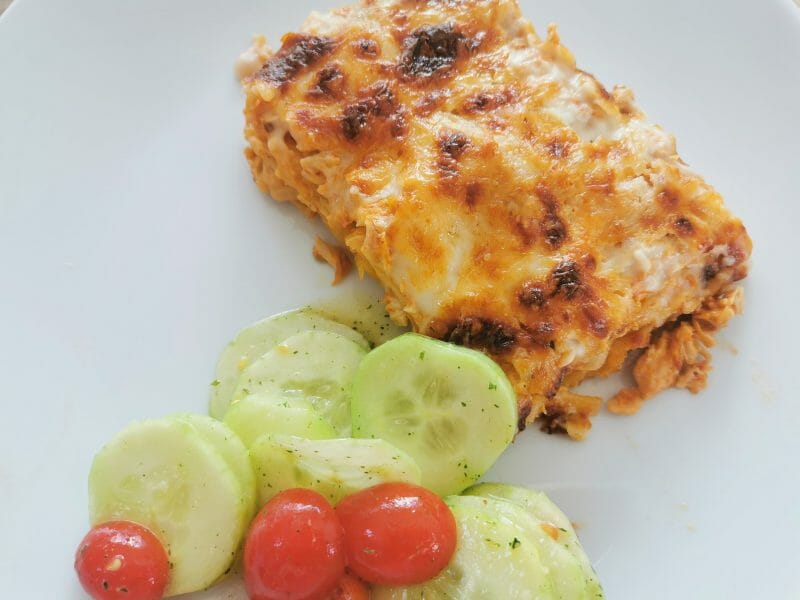 Cliquez pour zoomer ! Lasagnes au poulet et tomates séchées Thermomix par Laetimiel