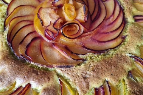 Cliquez pour zoomer ! Tarte aux pêches jaunes et pistache Thermomix par sam_dias