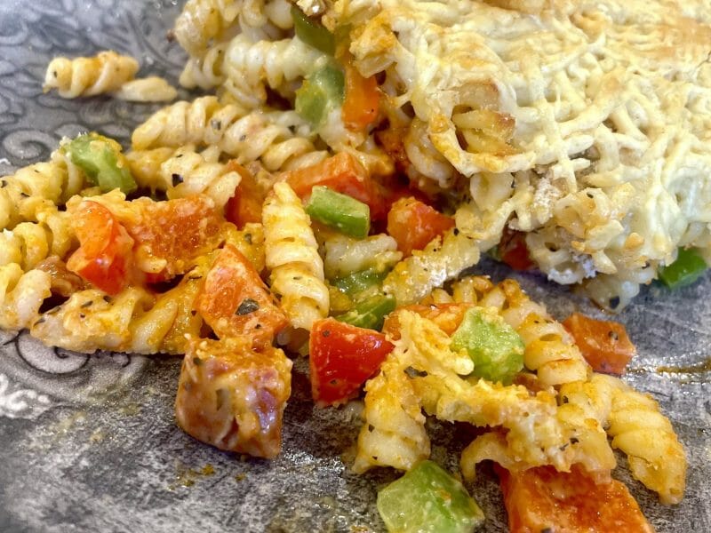 Cliquez pour zoomer ! Gratin de macaroni poivrons et chorizo Thermomix par Anaïs28