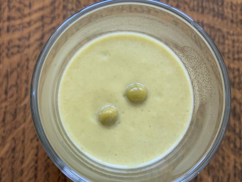 Cliquez pour zoomer ! Crème de petits pois à la mozzarella Thermomix par celine_281