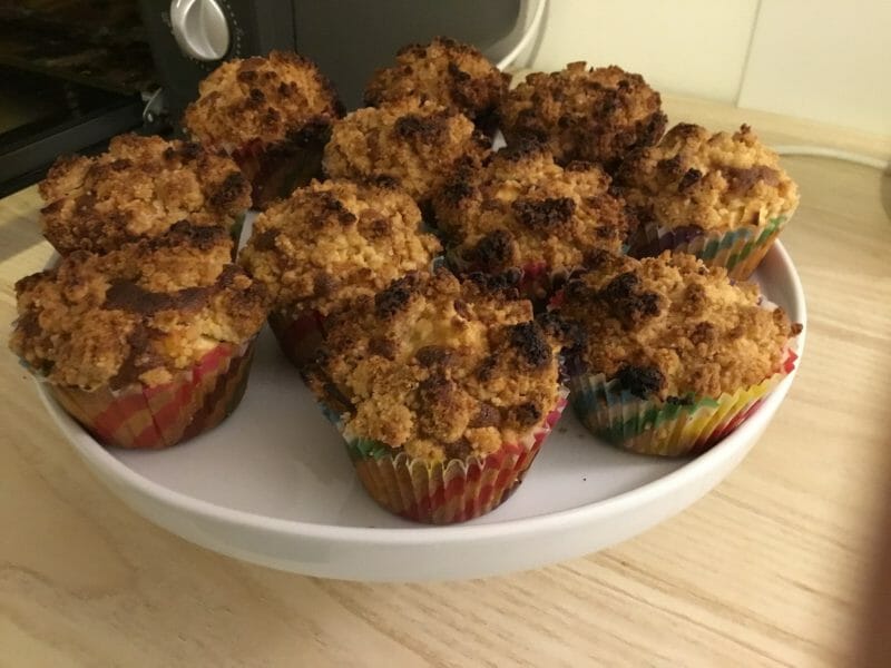 Cliquez pour zoomer ! Muffins aux pommes façon crumble Thermomix par angelique8511