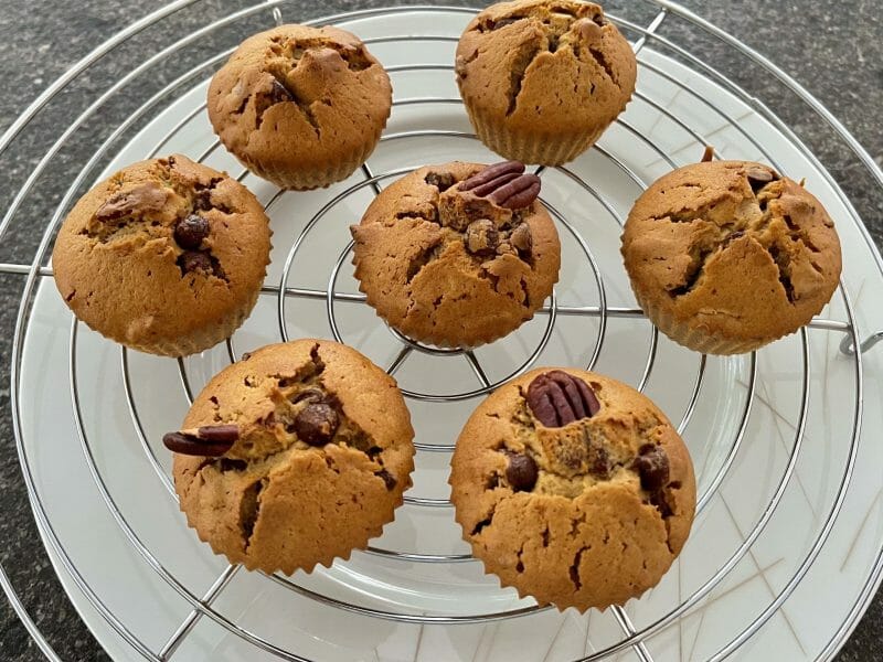 Cliquez pour zoomer ! Muffins noix de pécan  et pépites de chocolat Thermomix par Venga