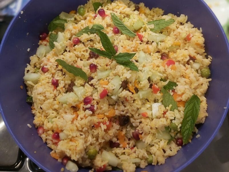 Cliquez pour zoomer ! Salade de riz arc-en-ciel Thermomix par lumaf