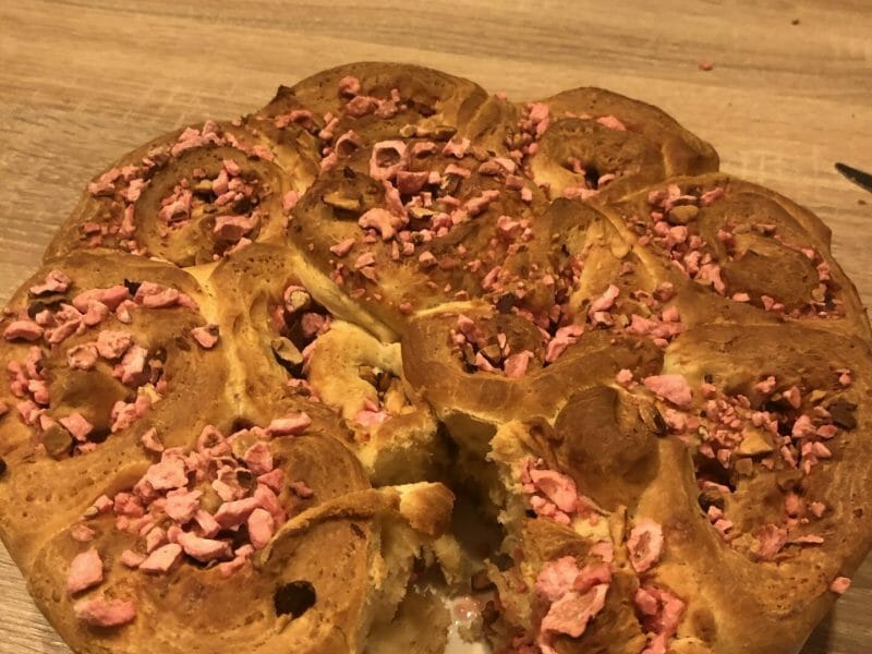 Cliquez pour zoomer ! Brioche aux pralines roses Thermomix par vb63