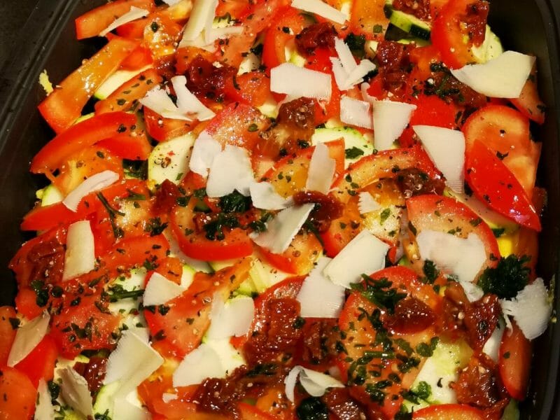 Cliquez pour zoomer ! Polenta au pistou, tomates séchées et courgettes Thermomix par ornella_4