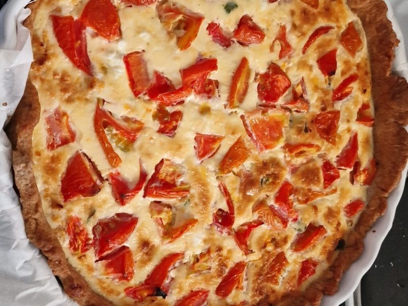 Cliquez pour zoomer ! Quiche poulet et tomates cerises Thermomix par Celine