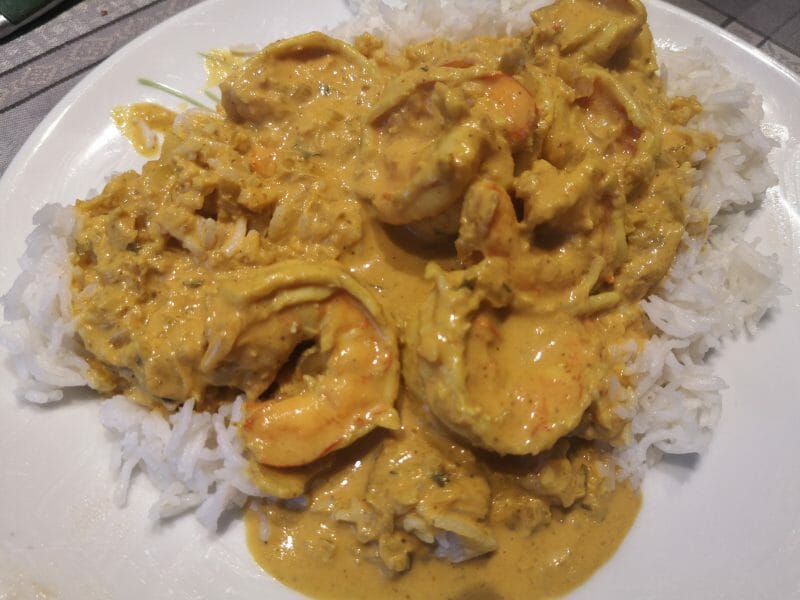 Cliquez pour zoomer ! Curry de crevettes au lait de coco Thermomix par cynthia_1709