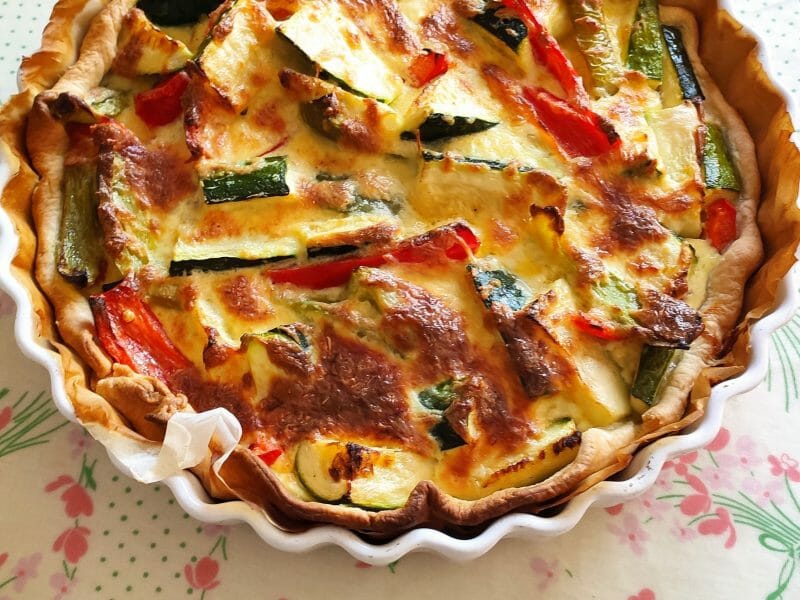 Cliquez pour zoomer ! Quiche poivrons et courgettes Thermomix par nathie91