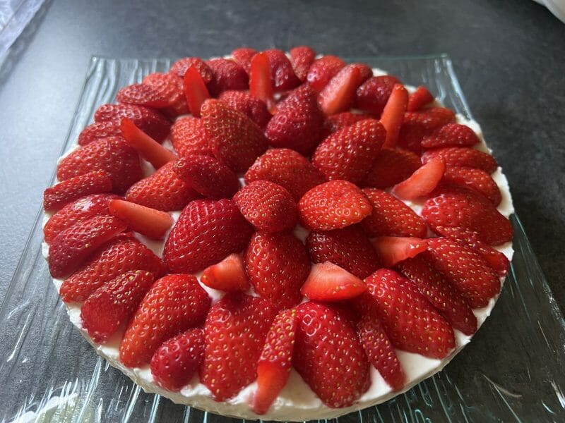 Cliquez pour zoomer ! Tarte aux fraises sans cuisson Thermomix par matco