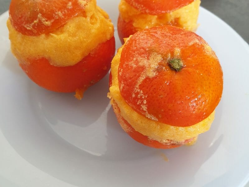 Les mandarines givrées, un dessert rafraichissant