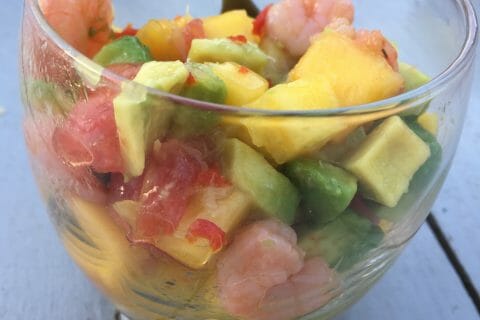 Cliquez pour zoomer ! Ceviche de crevettes, mangue, avocat Thermomix par Elo Jeff