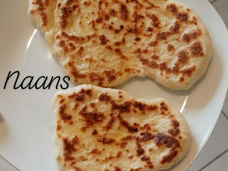 Cliquez pour zoomer ! Naans à l’ail et à la coriandre Thermomix par Sabrina