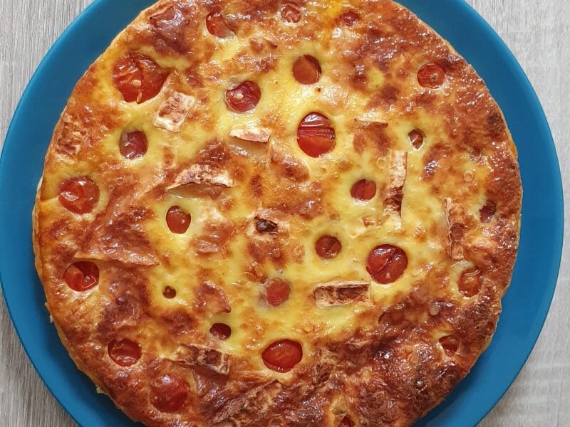 Cliquez pour zoomer ! Clafoutis tomates cerises et fromage de chèvre Thermomix par gregory_07