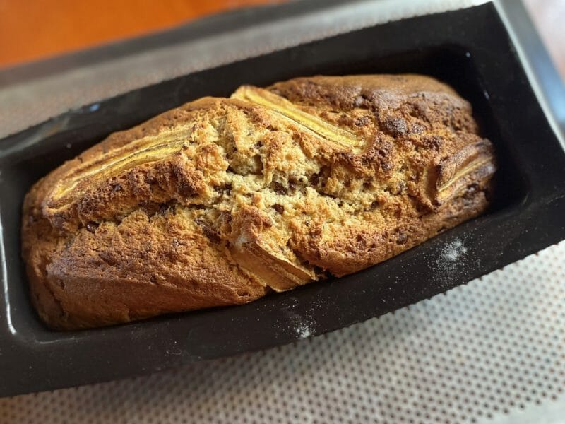 Cliquez pour zoomer ! Cake banane et pépites de chocolat Thermomix par gigi429