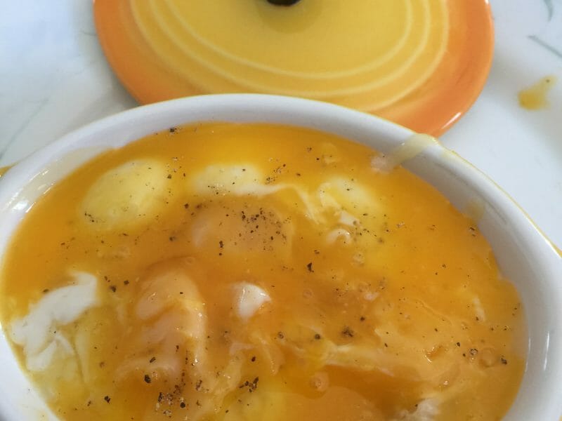 Cliquez pour zoomer ! Oeufs cocotte épinards et chorizo Thermomix par lola41