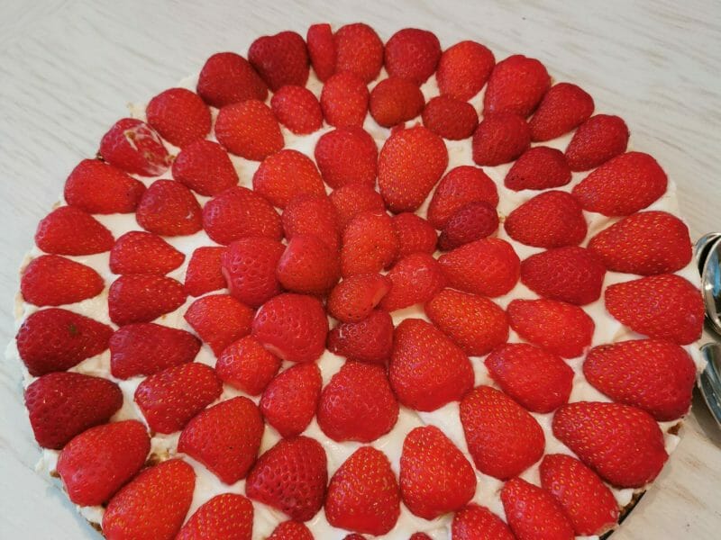 Cliquez pour zoomer ! Tarte aux fraises sans cuisson Thermomix par margot_14