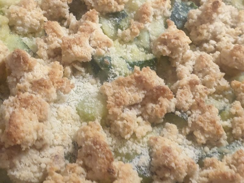 Cliquez pour zoomer ! Crumble courgettes, basilic et parmesan Thermomix par christel_17