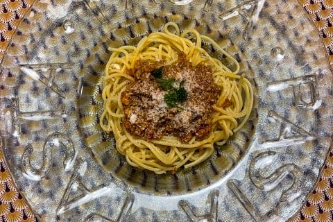 Cliquez pour zoomer ! Pâtes sauce bolognaise au potiron Thermomix par nenexx