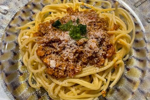 Cliquez pour zoomer ! Pâtes sauce bolognaise au potiron Thermomix par nenexx