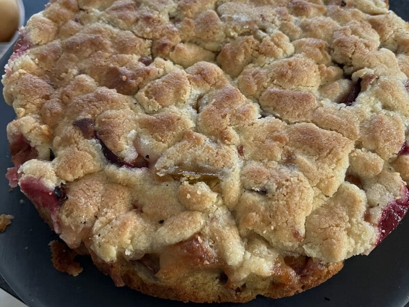 Cliquez pour zoomer ! Crumb cake aux prunes Thermomix par caromour69