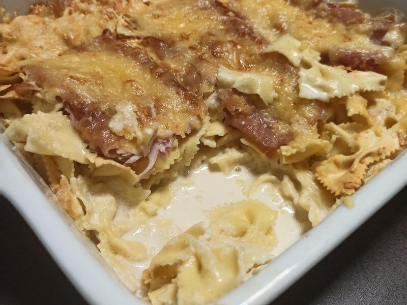 Cliquez pour zoomer ! Gratin de fusilli au jambon Thermomix par stephanie37200
