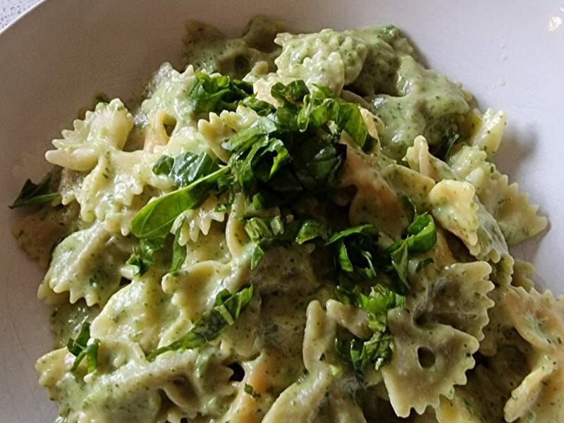 Cliquez pour zoomer ! Farfalle à la crème de courgettes Thermomix par veronique67