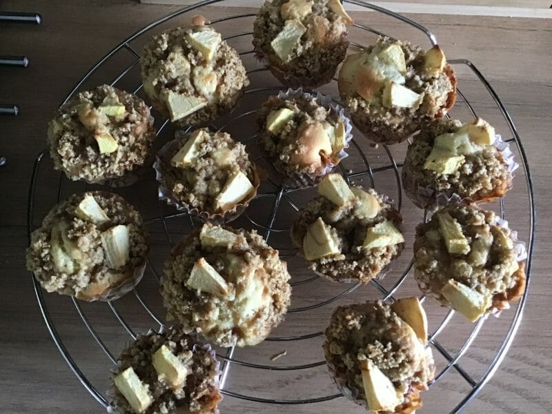 Cliquez pour zoomer ! Muffins aux pommes façon crumble Thermomix par Verovande