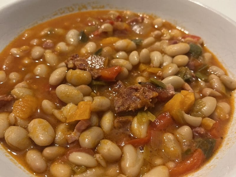 Cliquez pour zoomer ! Mijoté d’haricots blanc légumes et chorizo Thermomix par aureliepaq