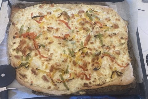 Cliquez pour zoomer ! Pizza poulet tandoori Thermomix par Christ08