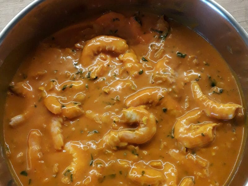 Cliquez pour zoomer ! Curry de crevettes au lait de coco Thermomix par mathilde_100