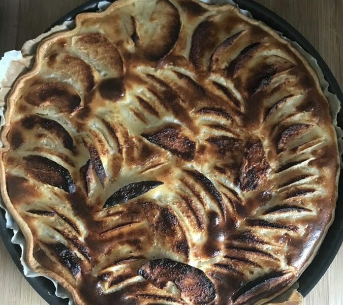 Cliquez pour zoomer ! Tarte normande aux pommes Thermomix par Ju’